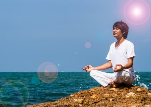 Yoga at the sea